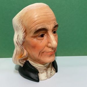 Rare! Hard To Find! HTF Enesco Benjamin Franklin Head Vase!